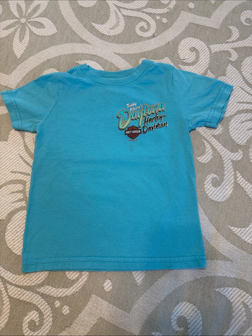 Harley-Davidson Kids Teal Blue Daytona Graphic Tee